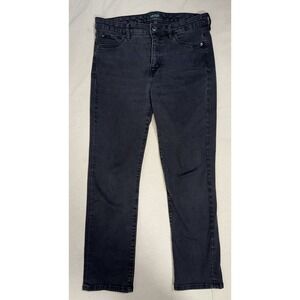 Lauren Ralph Lauren Denim Black Premier Straight Crop Jeans Women's 12‎
